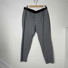 Talbots Soho Ankle Pants Womens Size 18W Plaid Gray Black Elastic Waist Stretch