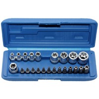 SteckschlüSsel Bit Satz Torx E-Profil E4-18 + T-Profil T7-55 Bit Einsatz 23-Tlg