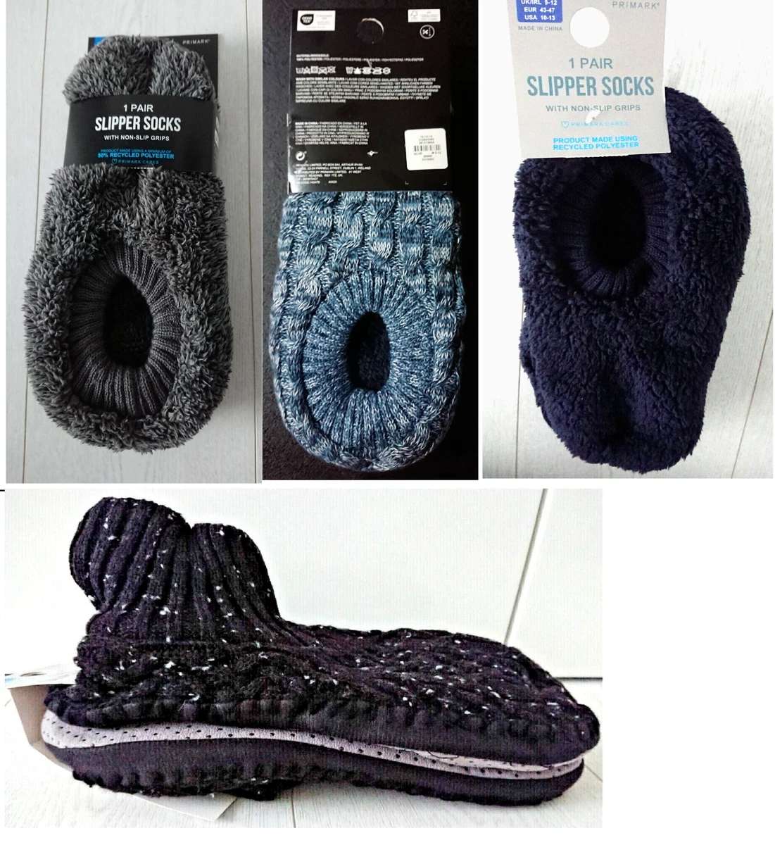 Primark mens slipper socks new arrivals