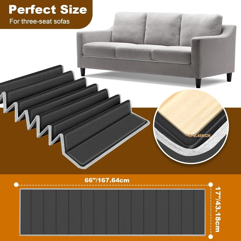 Tablero de soporte de cojín de sofá de alta resistencia para fijar sofás caídos, sofá de 17"x66", Th... Foto 4 de 4