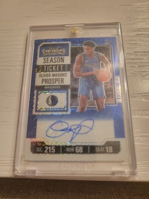 2023-24 Contenders Blue Shimmer Season Ticket Olivier-Maxence Prosper Auto /21