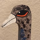 Handmade Wooden Ostrich 12" Folk Art Country Decor Hand Painted Rustic Signed — photo 4