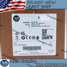 Factory Sealed NEW PLC 22A-D6P0N104 PowerFlex 4 2.2 kW 3 Hp AC Drive