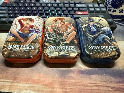 EMPTY One Piece Tin Pack Set Vol 2 OP-13 Luffy Sabo Ace 3 Tins