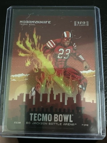 2026 Bo Jackson Battle Arena Tecmo Bowl McArmyknife S229 Skyline Fire Battlefoil
