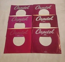 45 RPM 7" RECORD SLEEVES CO. SLEEVE 6 PACK SEE PHOTOS Capitol Records SLV324