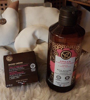 Marke Yves Rocher Rich Cream 50 ml + Argan Bath & Shower Gel 400 ml