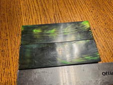 BEAUTIFUL GREEN COLORED BUFFALO HORN KNIFE HANDLE MATERIAL BLANK SCALES