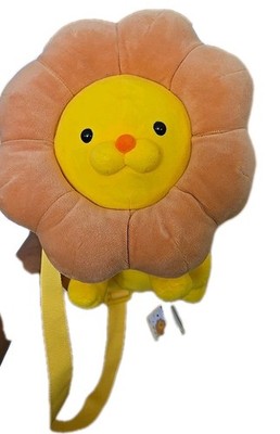 Mister Donut Pon de Lion Plush backpack Ruck Bag Tote Japan New W/ Tags (10x6)