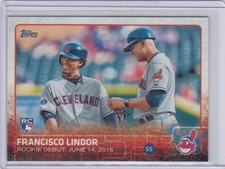 2015 Francisco Lindor Topps Update ROOKIE CARD #286 - New York Mets RC QTY. rookie card picture