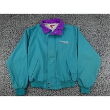 Swingster Toyota Motorsports Jacket Mens Medium Teal Purple Vintage 90s USA