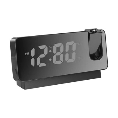USB betriebener digitaler Projektionswecker mit Temperatur und 180 Umdrehungen