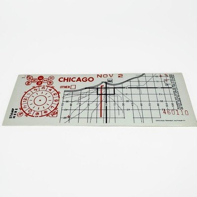 Chicago Transit Authority Vintage Railroad Ticket Book Pass Nov 2 Map Design