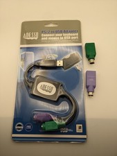 Adesso PS/2 to USB Adapter Connect Your Keyboard and Mouse to USB Port - New