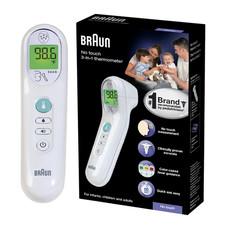 Braun No Touch 3-In-1 Thermometer for Adults, Kids, Babies, Measure Forehead, Li