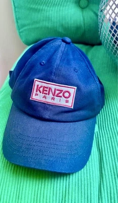 KENZO casquette de baseball bleue Paris patch logo brodé homme taille U - Photo 1/2