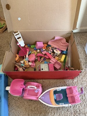 Original Polly Pockets and Accessories Lot for Outdoor Dollhouse Play