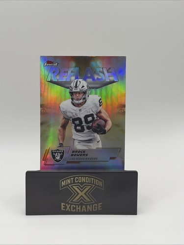 Topps Finest 2025 Brock Bowers Las Vegas Raiders Reflash Refractor RF-18