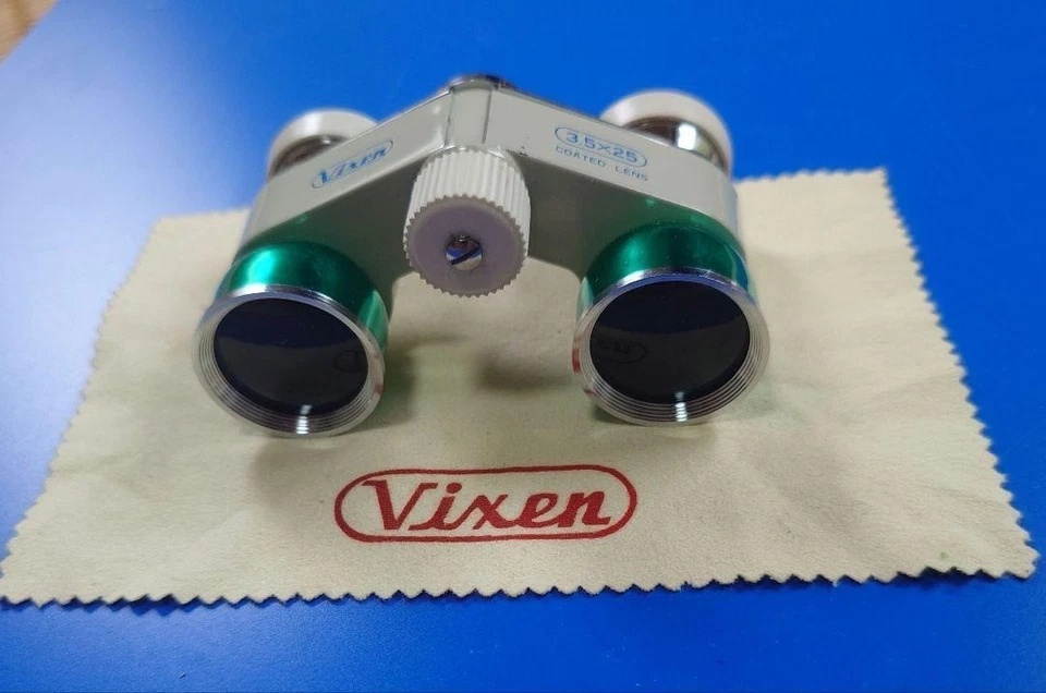 Vixen 3.5x25 Compact Vintage Binoculars Triple Tested Made in Japan with Case - Image 3 of 4
