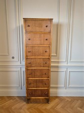 A Oak Veneered Tall Mid 20th Century Chest of Drawers ~Delivery Available~