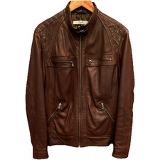 Vintage French Redskins Mens Brown Leather Ja...