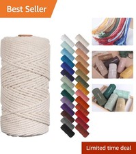 Durable Cotton Macrame Cord 3mm x 109Yards for Knitting and Decor