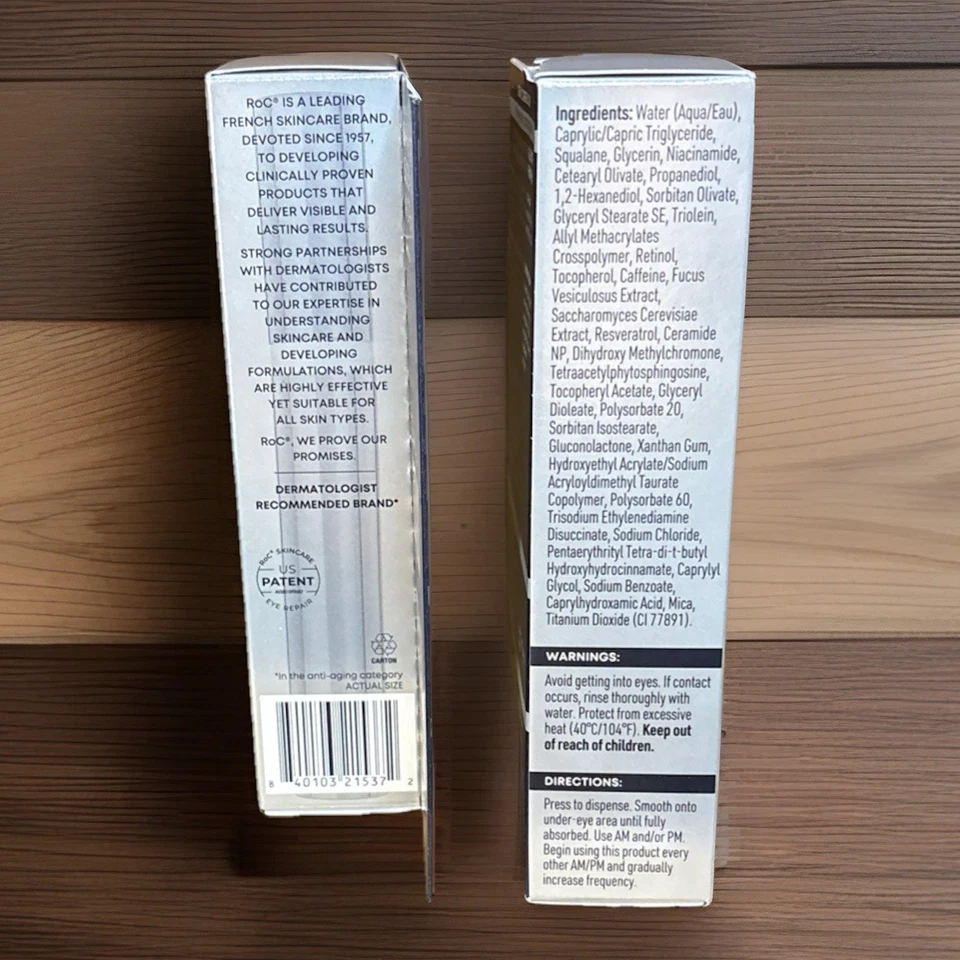 RoC Derm Correxion Eye Repair, Dark Circle Cream 15ml/0.5fl oz -Lot of 2! - Image 3 of 4