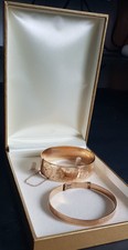 VINTAGE 2x 9CT ROLLED GOLD BRACELET/BANGLE