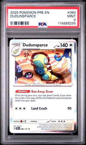 Dudunsparce graded PSA 9 for sale on eBay