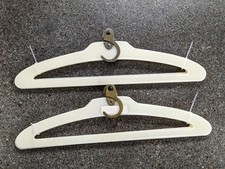 8 Samsonite Luggage Hangers Vintage Molded Plastic Brass Folding Hook Packable