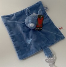 6132🌟Doudou Plat Mouchoir Parc Walibi Kangourou Bleu