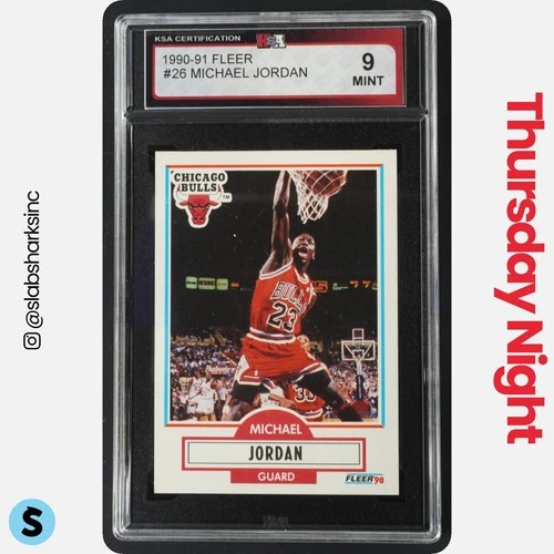 1990 FLEER #26 MICHAEL JORDAN KSA 9