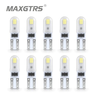 10Pcs T5 Led Bulb W3W W1.2W Led Canbus Car Interior Lights Dashboard warming