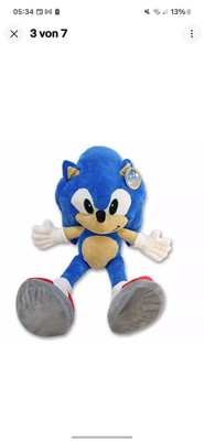 Sonic Plüschtier XXL 80 cm Original Lizenz Retro Design Kuscheltier Stofftier