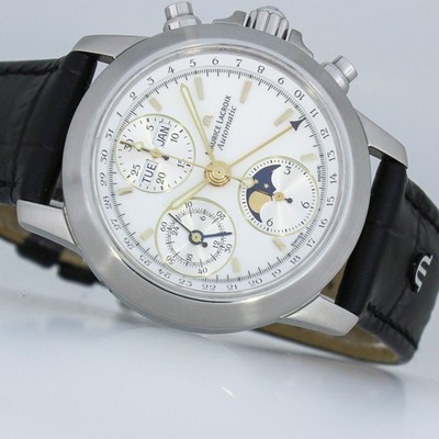 MAURICE LACROIX CRONEO TRIPLE DATE CALENDAR CHRONOGRAPH MOONPHASE UHR Ref. 02736