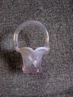 Fenton Art Glass Dusty Rose Opulence Pink Diamond Lace Mini Basket