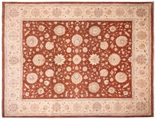 Afghan Chobi Ziegler Carpet Hand-knotted 250x300 Red Oriental Wool
