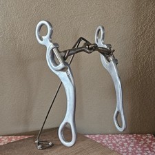 Aluminum Cheek Long Shank Western Horse Curb Bit Single Jointed 5" Sweet Iron