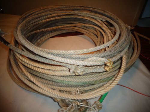 Cowboy LOT OF 8 Ropes Team Roping Nylon Lariat Head Rope Rodeo Cow ...