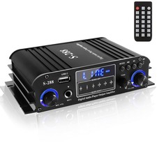 4 Channel Bluetooth 5.0 Stereo Amplifier, 50Wx4 HiFi Power Amp, 1200W Max, US...