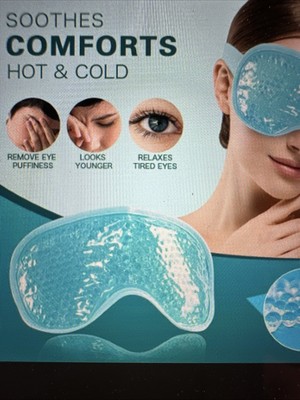 (3) ADJUSTABLE STRAP SOOTHING THERAPEUTIC GEL EYE MASK FOR HOT or COLD RELIEF