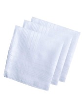Men's Handkerchiefs 100 Cotton Solid White Hankies Set for Formal Wear