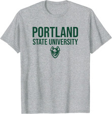 Portland State University Vikings Stacked T-Shirt