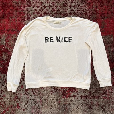 Abercrombie & Fitch Be Nice Sweatshirt Womens Size Small Cream Color Super Soft