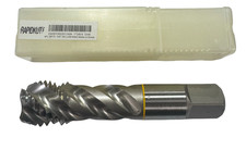 RapidKut 1-3/8"-6 HSSE-V3 Spiral Flute Tap 4FL Semi-Bottoming Yellow Ring GH4