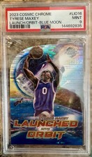 Topps Cosmic Chrome Tyrese Maxey Launched Into Orbit - Blue Moon /99 PSA 9 