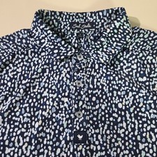 Bad Birdie Men  s Splatter Geo Print Golf Polo Shirt Multicolor Size Large W4 