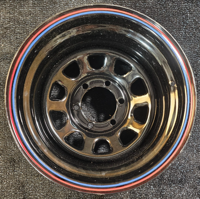 QTY 1) Pacer Black Daytona 342B Steel Wheel Rim 15x10 6x139.7 QTY 1) Pacer Black Daytona 342B Steel Wheel Rim 15x10 6x139.7