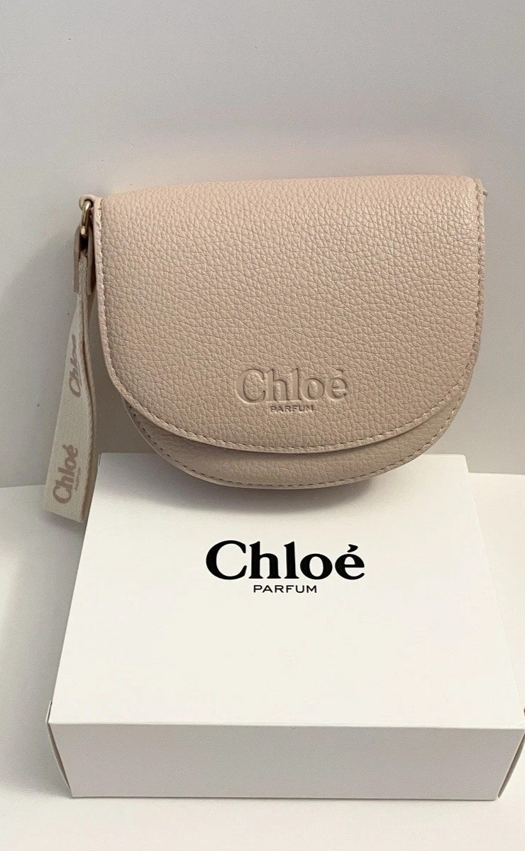 Chloe Parfum Cream Beige Pouch Small Cosmetic Makeup Bag Clutch