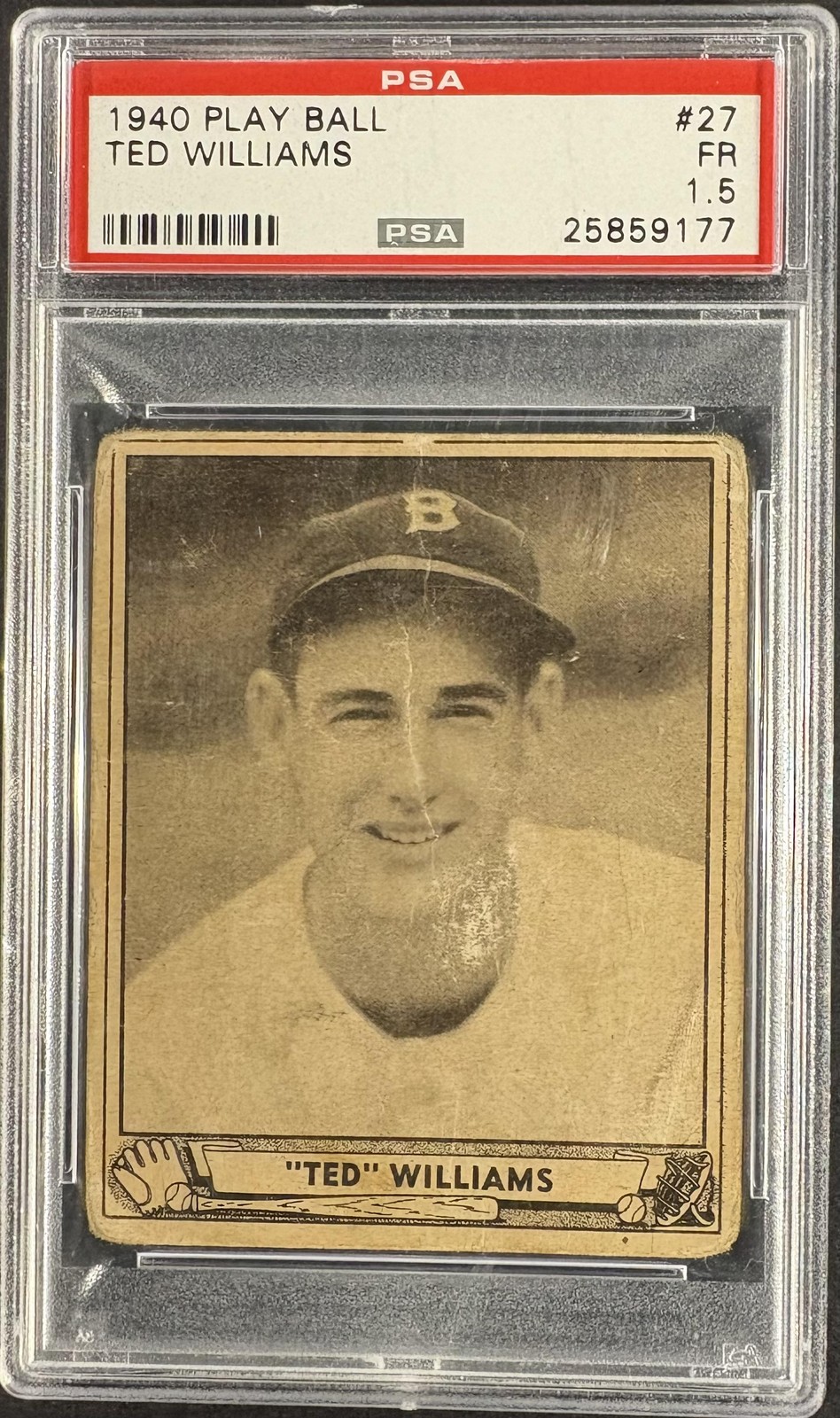 1940 Play Ball #27 Ted Williams PSA 1.5